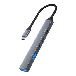 Hubs 5 en 1 USB C Station d'accueil USB3.0 5 Gbps USB Typec Hub PD 100W Plugle adaptateur de moyeu multiport et lecture pour ordinateur portable PC