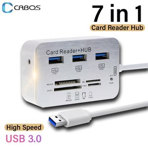 Hubs 7 en 1 Station d'amarrage 3 Port USB 3.0 Hub 4 Port Carte Port pour micro SD M2 MS TFLASH U Disque ordinateur portable PC Clavier de souris