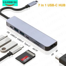 Hubs 7 en 1 HUB C CHE TO 4K HDMICOMPATIBLE TYPE C ADAPTER