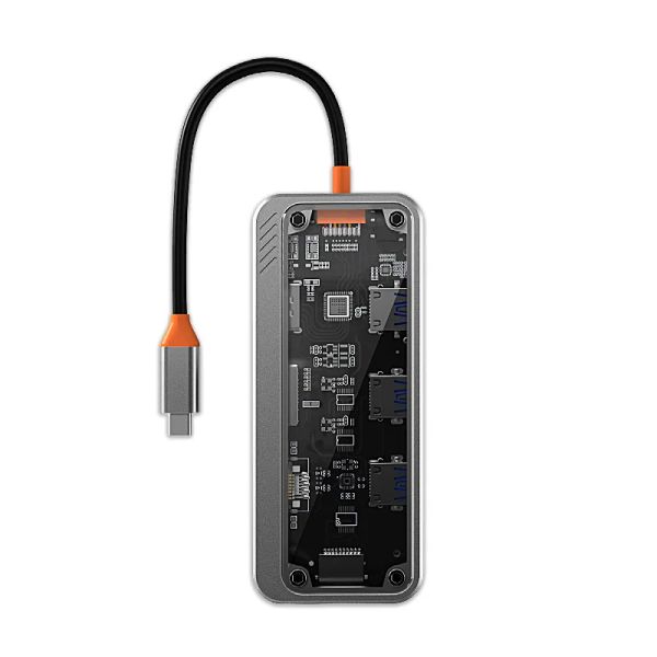 Hubs 8/10 en 1 Tipo C Estación de muelle Hub USB Hub a 4K HDMI RJ45 Cargo inalámbrico compatible PD 100W Cargo rápido USB 3.0 Adaptador