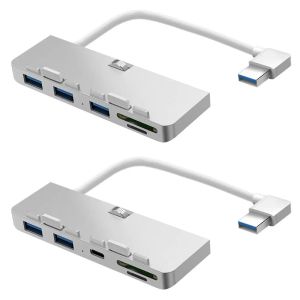 Hubs en aluminium alliage USB 3.0 Hub Multiport Adapter Splitter Extension Dock TF Card Carte pour IMAC 21.5 27 Pro Slim Unibody Computer