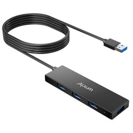 Hubs ALXUM 4in1 USB 3.0 Hub voor laptop Lenovo Xiaomi MacBook Pro PC USB Extension Hub 4 Poorten USB3.0 Splitter -adapter voor computer