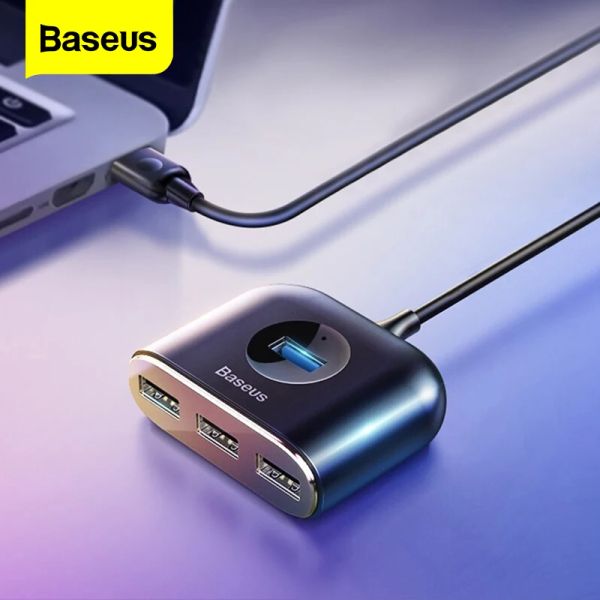 Cubos Baseus USB Hub USB 3.0 USB C Hub para MacBook Pro Surface USB Tipo C Hub USB 2.0 Adaptador con micro USB para la computadora Splitter USB