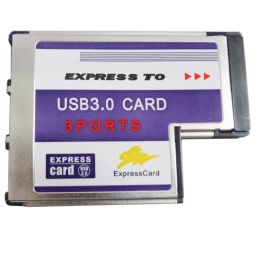 Hubs BC718 Notebook Express Card ExpressCard à 3port USB 3.0 Hub Adapter Converter 54mm FL1100 Carte d'extension pour ordinateur portable