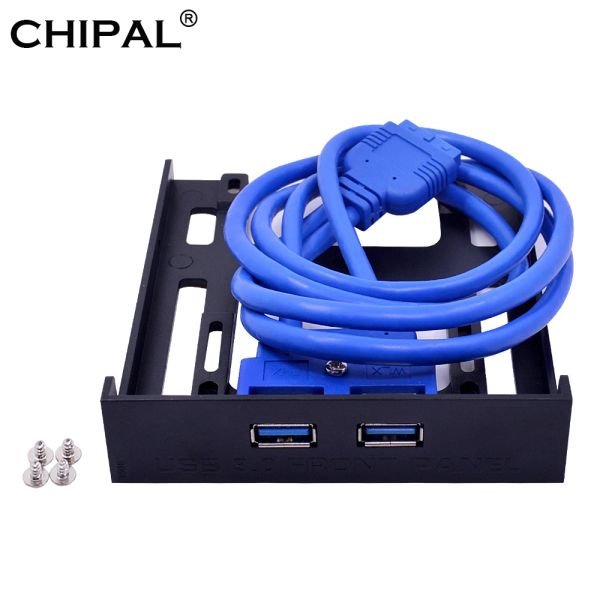 Hubs Chipal 2 Port USB 3.0 Adaptateur de câble de baie de baie 5 Gbit