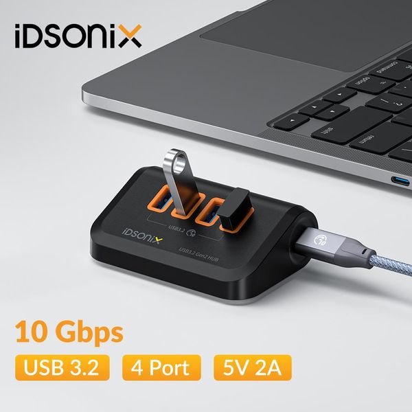 Hubs Idsonix Type C USB 3.2 Station d'accueil Hub 10 Gbps Splitter interrupteur Docque multiport socket USBA Gen2 pour surface MacBook PC PC