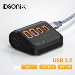 Hubs Idsonix USB Hub 3.2 Adaptateur Splitter Pobite multiports avec lecteur de carte SD Type C PC Hub USB 3.0 pour Lenovo Xiaomi MacBook Pro