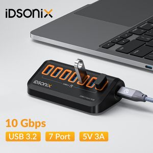 Hubs Idsonix USB Splitter USB 3.2 Hub 10 Gbps Type C Adaptateur Multi Ports USB 3.0 Station d'accueil pour le plaque