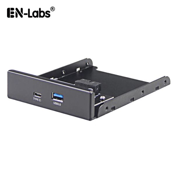 Hubs USB interno USB 3.1 Gen 1 Tipo C + USB 3.0 Panel frontal del cubo de puerto W/ 20 pin Cable de extensión para Case de PC de escritorio 3.5 