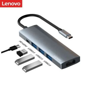 Hubs Lenovo Typec Acosification USB Spliter USB Convertisseur HDMI Transfert Agarking 4K Projection Screen Expansion Pd Charge rapide USB 3.0 Dock