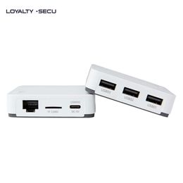 Hubs loyaliteitsecu 3 USB -poorten Bluetooth draadloze wifi Ethernet -print serverprinteradapter wit