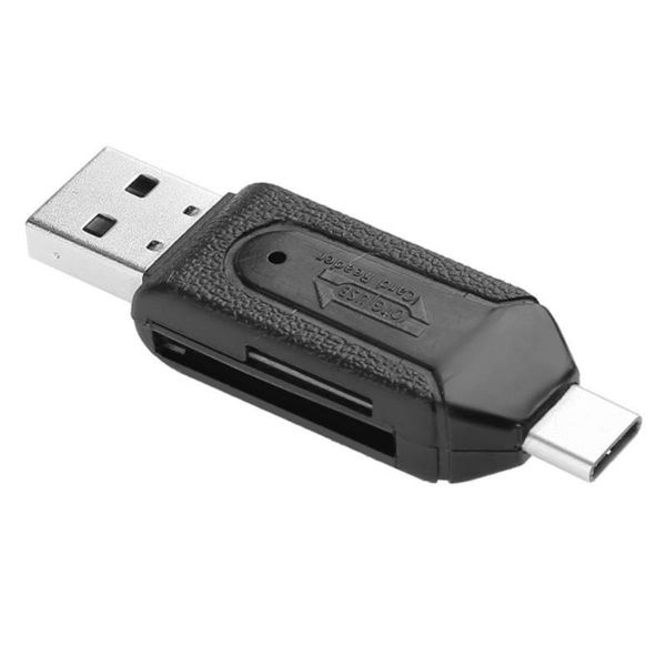 Hubs Mini OTG USB2.0 Tipo-C Lector de tarjetas de memoria para SD TF Micro Tipo C CardreaderUSB USB