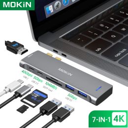 Hubs Mokin USB C Hub Multiport -adapter voor MacBook Pro, C naar HDMI Hub Dongle compatibel voor USB C Laptop en andere Type C -apparaten