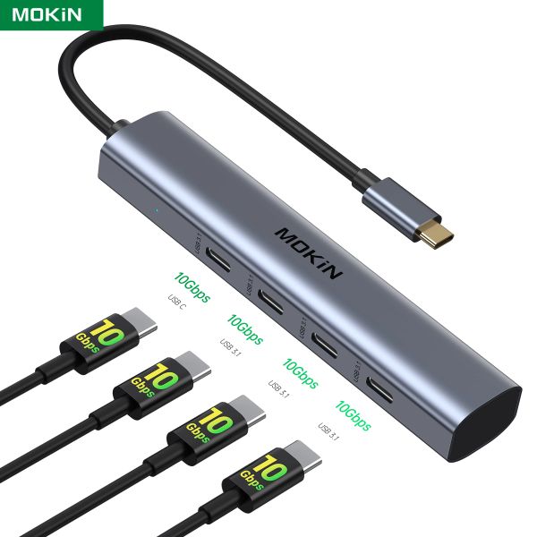 Hubs Mokin USB Hub, séparateur USB pour ordinateur portable, Multiport USB 3.1 Hub, expanseur de port USB, Fast Data Transfer 4 Port USB Hub