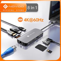 Hubs Novoo 8in1 4k 60Hz USBC Hub Type C à HDMICOMPATIBLE HUB 5GBP