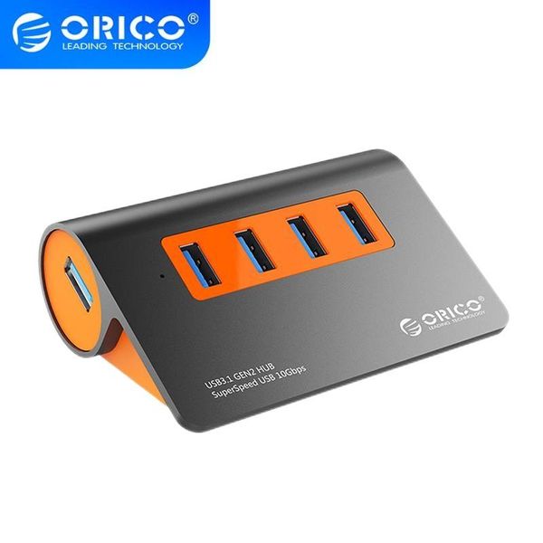 Hubs Orico 4 ports USB3.1 Gen2 Hub 10 Gbps Hub USB en aluminium avec adaptateur de puissance 12V