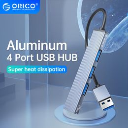 Hubs Orico Aluminium Type C Hub 4 Port USB 3.0 2.0 Multi Splitter Adapter Portable TF Dock pour les accessoires d'ordinateur MacBook Pro PC