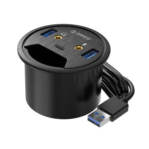 Hubs Orico Desk 2U1C SPILIER DE BURANT USB 3.0 CHUB AVEC ADAPTATEUR D'INTERFACE USB TYPEC MICROPHON