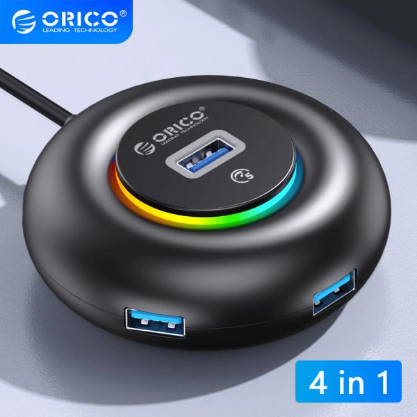 HUBS ORICO RGB TIPO C HUB Multi USB A 3.0 Puertos DISCURSO DESCUBILIZADOR Switch SD SDAT SD LEQUERTADOR DE LECTOR DE LECTOR DE LA SUFFIE