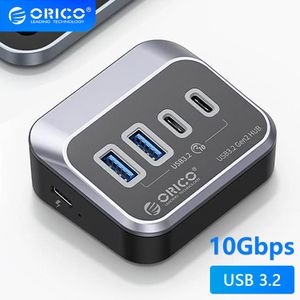 Hubs Orico USB 3.2 Station d'amarrage Hub Type C 10 Gbit / s commutateur de séparateur de séparateur Multi-Port Socket USBA Gen2 pour surface MacBook ordinateur portable 3.0