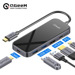 Hubs Qgeem USB C Hub pour MacBook Pro Multi USB 3.1 Hub Type C 3.0 HUB HDMI PD Adaptateur pour iPad Pro OTG Splitter charge USB C Dock