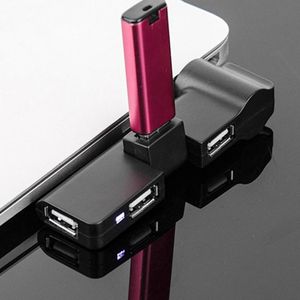 Hubs giratorios 4 puertos Mini Usb Hub Splitter Cable de datos adaptador conector creativo forma de tubo para coche ordenador portátil USB