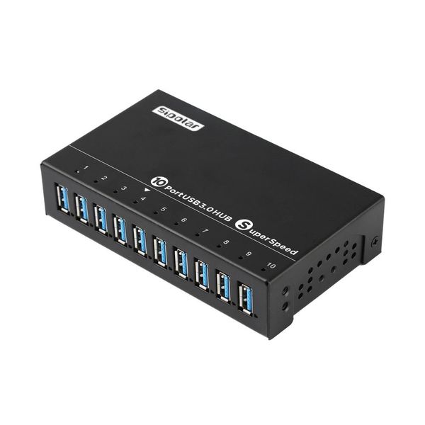Hubs Sipolar Industrial 10 Port USB 3.0 Data et chargeur Montable USB robuste USB avec murmable pour les lignes de montage Rack de serveur