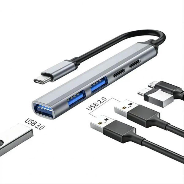 Hubs Splitter Hub Practical rapide Dissipation de chaleur Portable Typec Splitter Extension d'accueil pour ordinateur portable