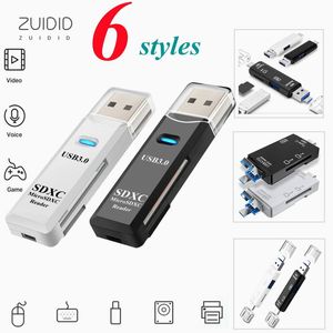 Hubs Styles Lecteur de carte OTG USB 3.0/Carte Micro SD/TF/Type C Mini Adaptateur multifonction sans lecteur HubUSB