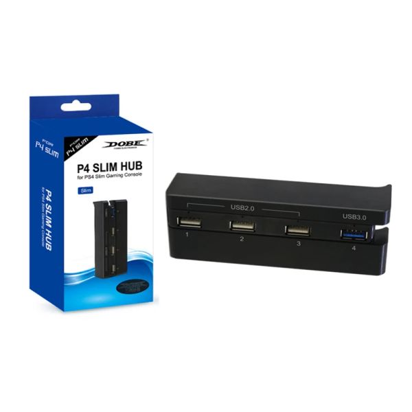 Hubs Super High Speed 4 in 1 USB Hub Station d'accueil USB 2.0 3.0 appropriée pour Sony Playstation 4 Slim PS4 Slim Console Contrôleur