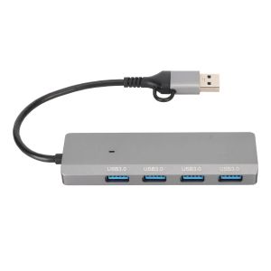 Hubs Type C Hub 4 dans 1 USB Type C Double connecteur 5 Gbit