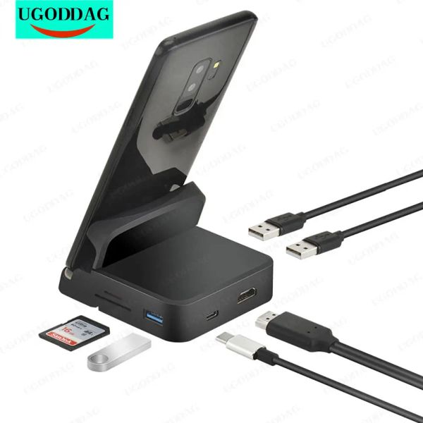 Hubs Type C Hub Dosting Station Stand Dex Pad Station USB C TO HDMICOMPATIBLE DACK POWER CHARGER Kit pour MacBook pour Samsung