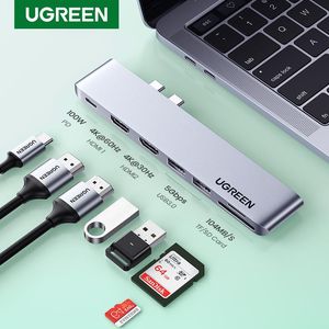 Hubs ugreen usb c hub double typec to USB 3.0 4KHDMI pour m2 m1 macbook pro adaptateur thunderbolt 3 dock usb c 3.1 Type de port c hub