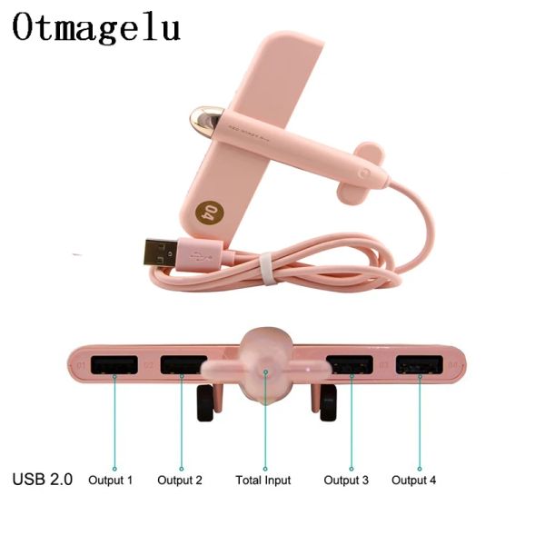 Hubs USB 2.0 Hub 4 Port Airplane en forme USB Hub Expander USB Type Charger Splitter Adaptateur pour PC ACCESSOIRES D'ordinateur téléphonique PC