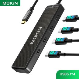 Hubs USB 3.1 Hub, Mokin 4Port USB Hub USB Splitter USB -expander voor laptop, Xbox, Flash Drive, HDD, Console, Printer, Camera, Keyborad