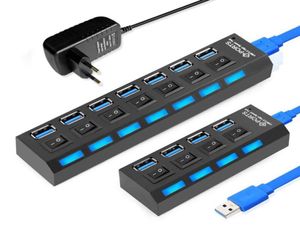 Hubs usb 30 hub 20 multi-séplatter 3 habuder adaptateur d'alimentation 47 accessoires informatiques de port de port pc1427266