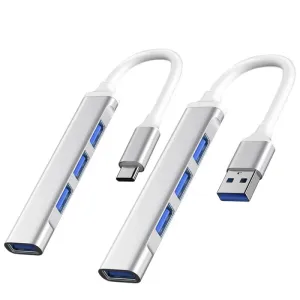 Hubs USB C Hub 3.0 Type C 3.1 4 Port Adaptateur Splitter OTG pour Xiaomi Lenovo MacBook Pro 13 15 Air Pro PC Accessoires informatiques