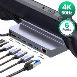 Hubs USB C Hub pour la station d'accueil de pont vapeur Type C TO TO HDMICOMPATIBLE 4K 60HZ PD 100W Câble adaptateur USB 3.0 pour l'ordinateur portable MacBook Pro