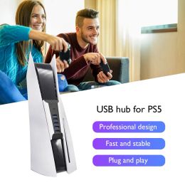 Hubs USB Hub USB2.0 Expandeur Adaptateur à haute vitesse 1 à 5 Multi Ports pour PS5