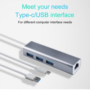 Hubs USB Tipo C Ethernet USB 3.0 2.0 a RJ45 Hub 10/100/1000Mbps Ethernet Adaptador Adaptador Tarjeta de red USB LAN para MacBook Windows Android