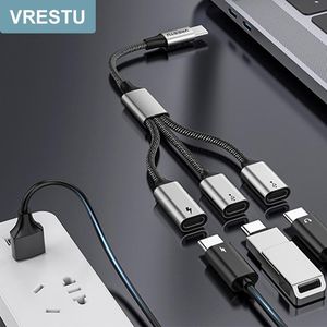 Hubs usb tycp hub usb c warking state 3 in 1 Splitter otg convertor pd60w charge pour le clavier de souris écouteur uphone ucbook ipad