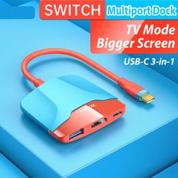 Hubs USLION USB C Switch TV Dock pour Nintendo NS Switch hôte Station d'accueil Portable accessoires HDMIcompatible 4K TV 100W PD