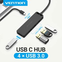 Hubs Revention USB C HUB 4 ports USB Type C vers USB 3.0 Multi Hub Splitter pour Xiaomi MacBook Pro Air Computer Accessoires Type C Hub