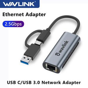 Hubs wavlink 2500Mbps USB C 2,5 g externe Ethernet Gigabit Adaptateur Type C à la carte réseau RJ45 LAN 2,5 Gbps USB 3.0 Convertisseur ordinateur portable