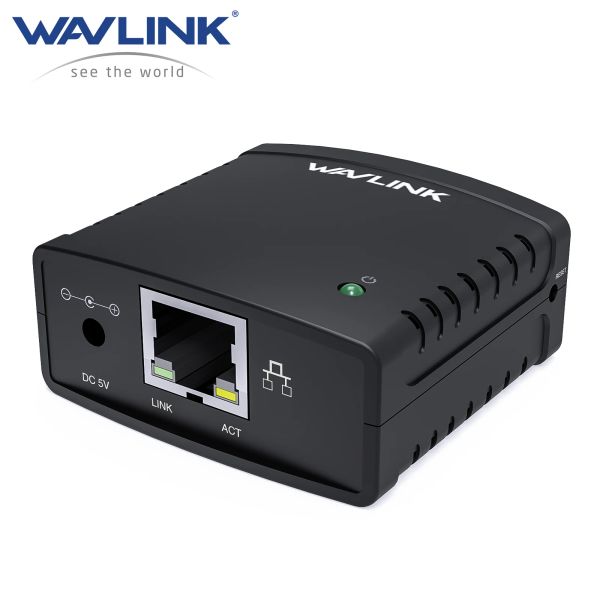 HUBS WAVLINK USB 2.0 LRP IMPRESIÓN SERVER COMPARTIDAD UN IMPRESADORES DE NETERNO ETHERNET ETHERT