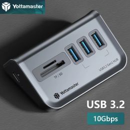 Hubs Yottamaster multiport Splitter USB A Station d'accueil de type C multiple 4 slot sock socket socket extender dock adaptateur pour le ordinateur portable PC