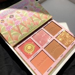 Hudamoji Kit de maquillage pour le visage 6 couleurs Blush Contour Highlight en 1 Palette de maquillage Ensemble de maquillage Kawaii Maquillage pour femmes Cosmétiques 240304