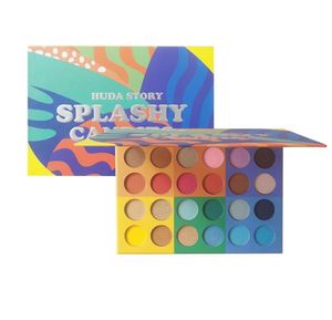 Hudastory 24l Rainbow Eyeshadow Palet - Professionele make -up Matte metalen glans oogschaduwpaletten - Ultra gepigmenteerd poeder heldere levendige kleuren tinten
