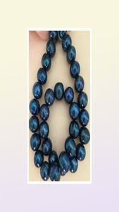 Énorme collier de perles baroques bleues noires de tahiti, énorme 18 pouces, 1011mm, 14K9124632