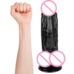 Enorme Zwarte Dildo Dikke Gigantische Realistische Dildo Sucker Penis Lul sexy Speelgoed Voor Vrouwen G Spot Stimuleren Erotische Producten Winkel